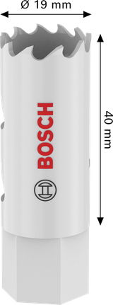 Bosch daudzfunkcionālais vītņotais caurumzāģis 19 x 40 mm.